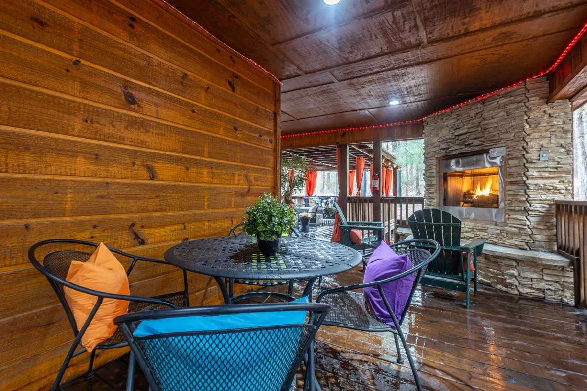 Cinnamon Spice Deck Fireplace