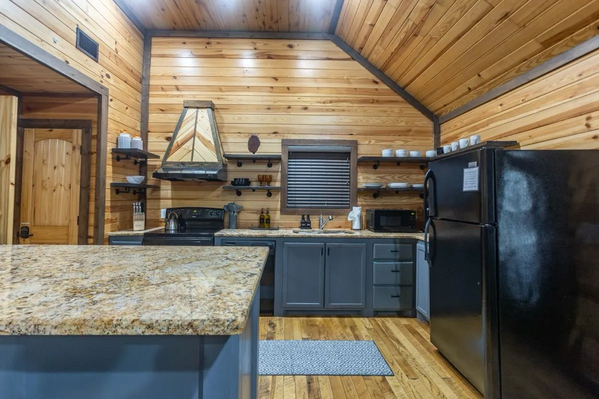Cinnamon Spice Kitchen Island View