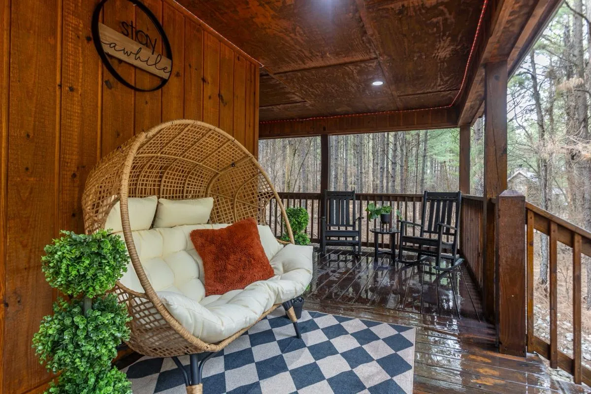 Cinnamon Spice Deck Seating Checkers