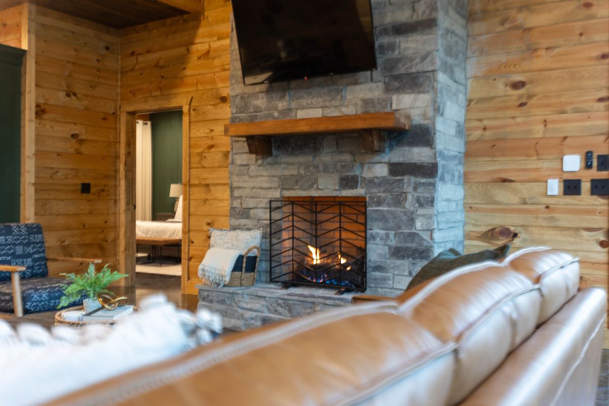 Chocolate Fudge Fireplace Detail