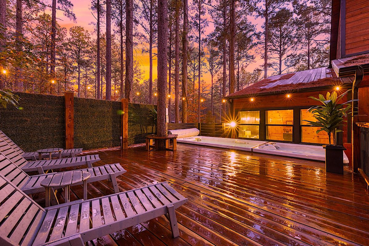 Chocolate Fudge Backyard Deck