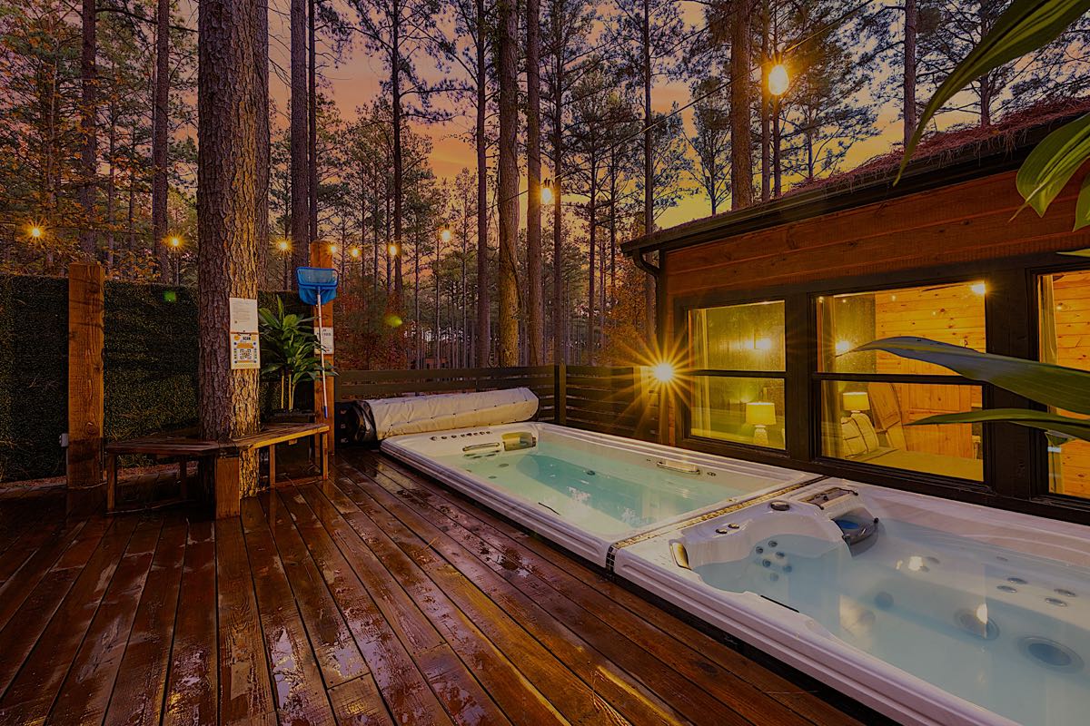 Chocolate Fudge Backyard Swimspa