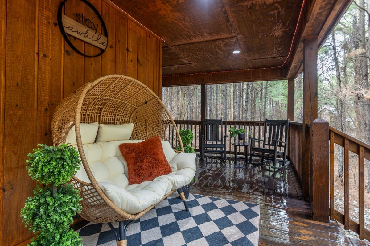 Cinnamon Spice Deck Seating Checkers