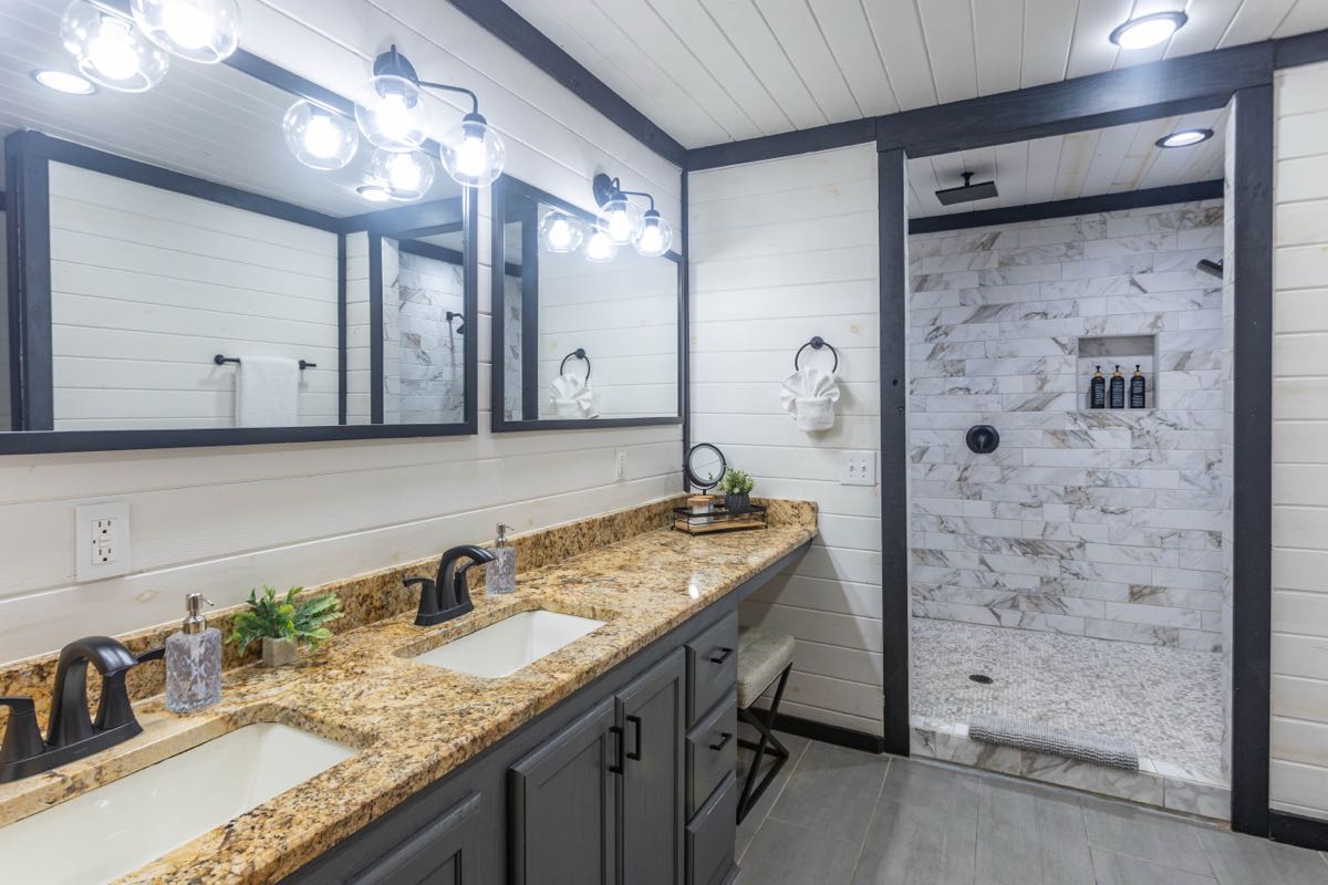 Cinnamon Spice Bathroom Guest Shower