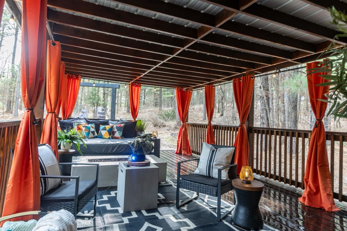 Cinnamon Spice Deck Projector Seating