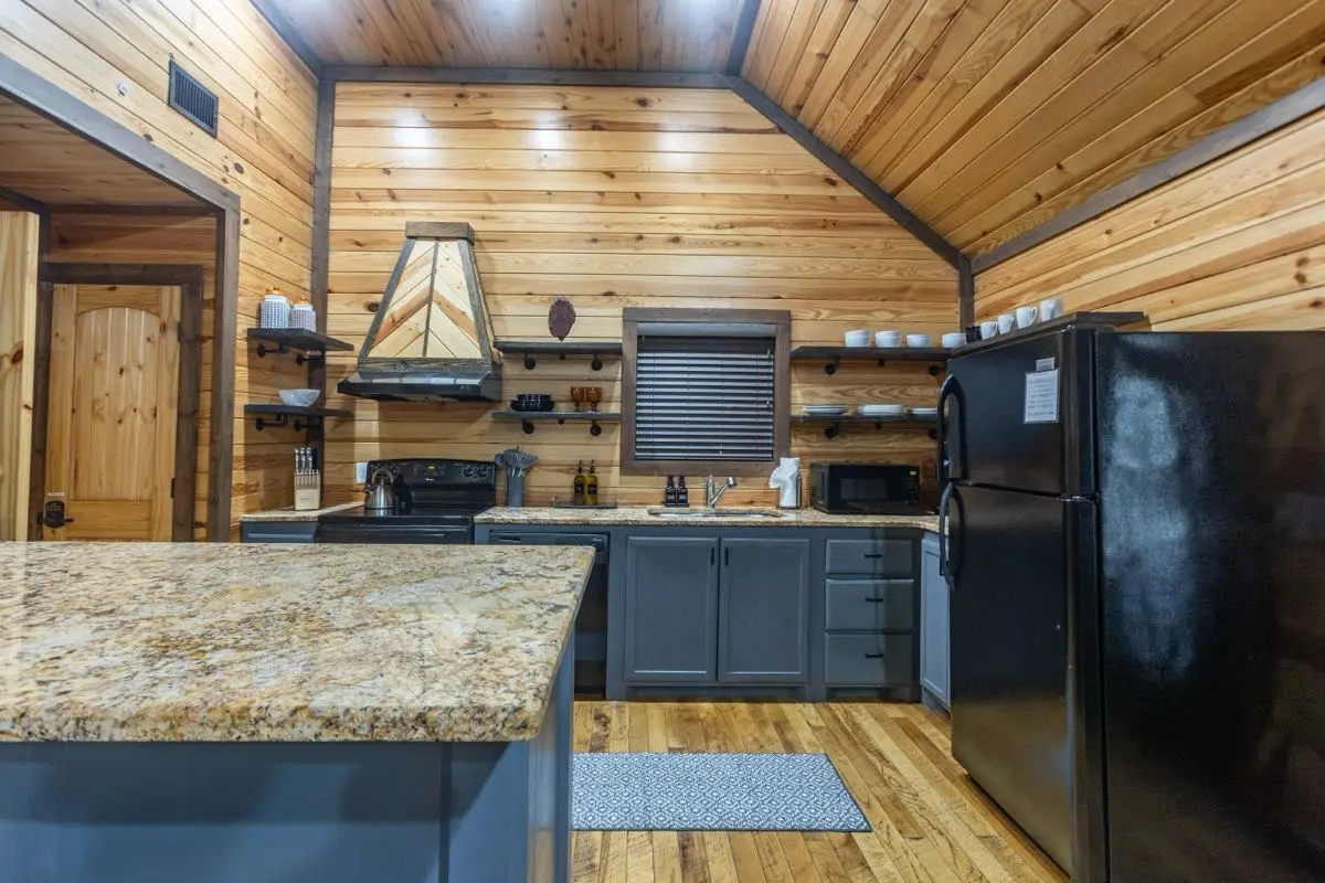 Cinnamon Spice Kitchen Island View