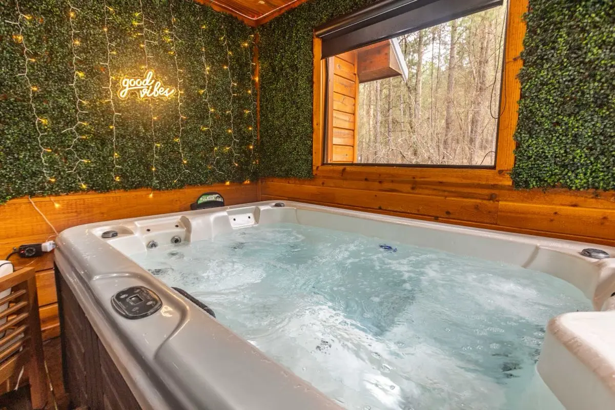 Cinnamon Spice Deck Hot Tub View