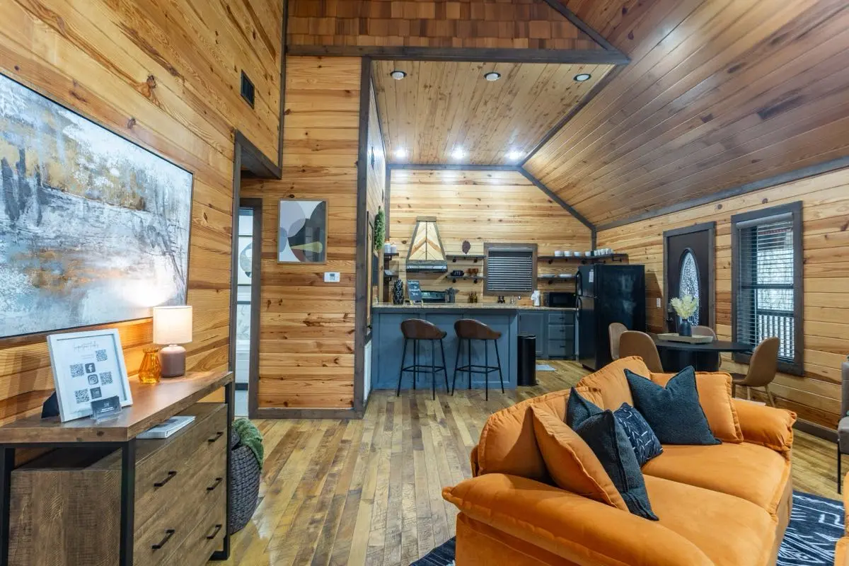 Cinnamon Spice Living Room Loft View