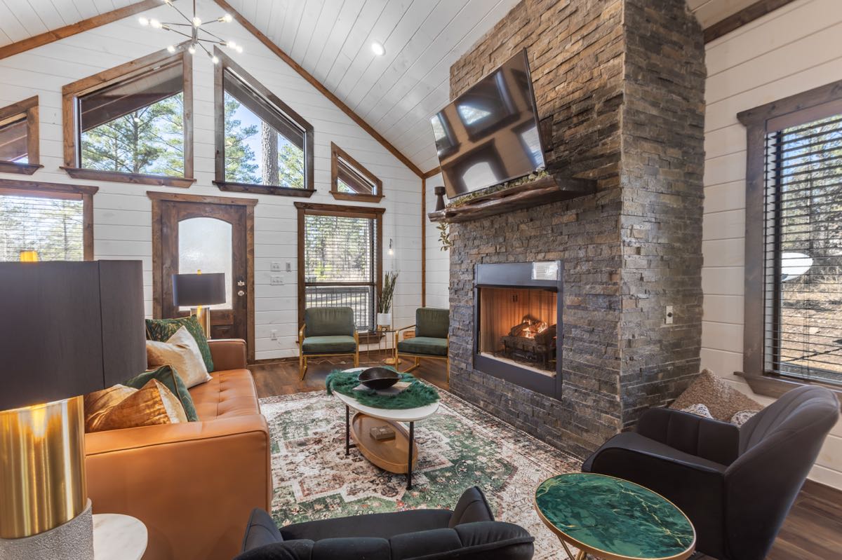 Rum N Raisin Living Room Fireplace View