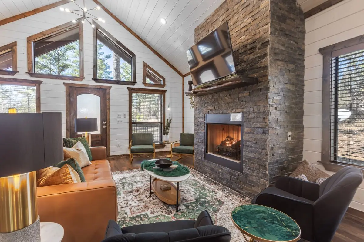 Rum N Raisin Living Room Fireplace View